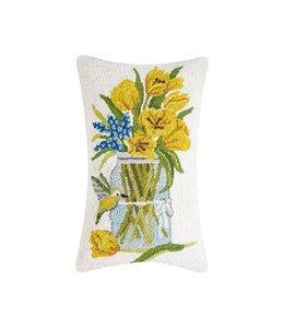Spring Flowers Mason Jar Hook Pillow