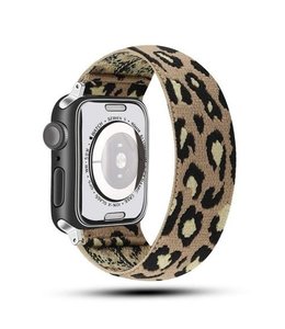 Thomas & Lee Company Tan Cream Cheetah Nylon Apple Watch Band