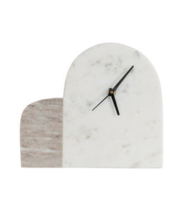 Bloomingville Two-Tone Arched Marble Mantel Clock