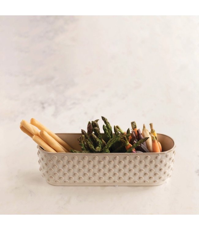 Creative Co-Op Hobnail Window Planter with 3 Sections