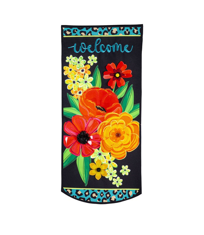 Evergreen Animal and Floral Welcome Everlasting Impressions Textile Décor