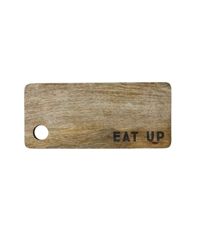 Creative Co-Op Eat Up Mango Wood Cheese/Cutting Board