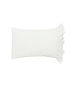 C&F Home Ruffled Standard Pillowcase- White