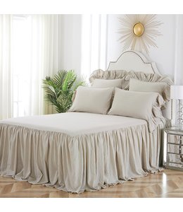 C&F Home Ruffled Bedspread Natural King