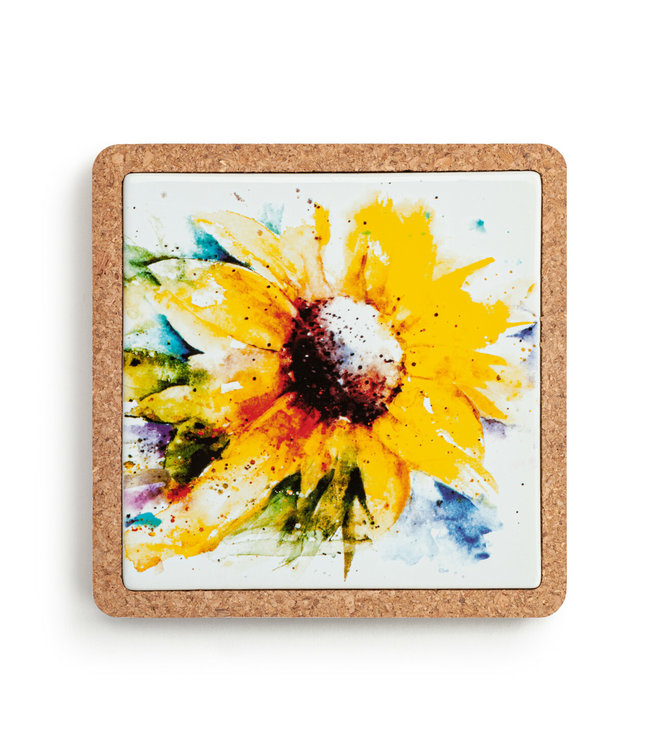 Demdaco Sunflower Cork Base Trivet