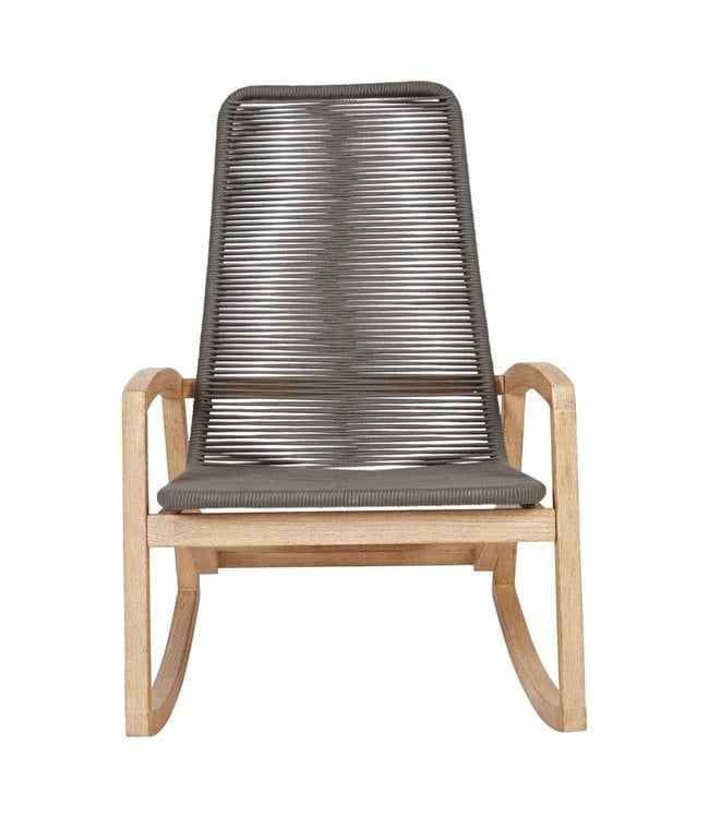 wood and rope rocking chair