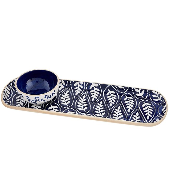 MudPie Indigo Dip With Tray