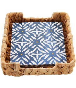 MudPie Indigo Napkins In Holder