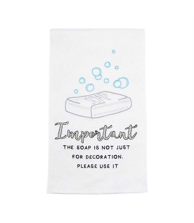 MudPie Important Soap Towel