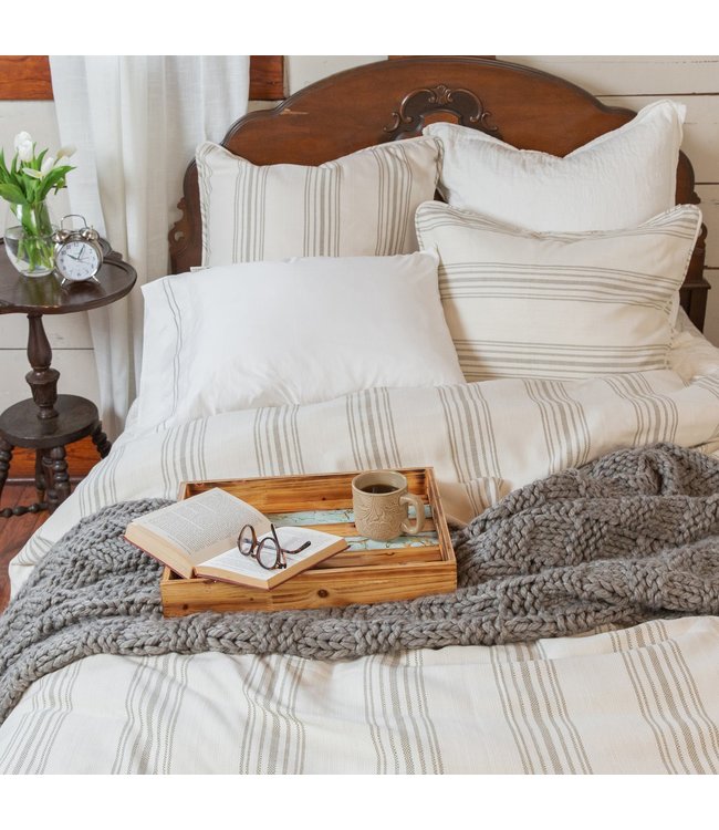 Hiend Accents Prescott Duvet Set- Taupe- Superqueen