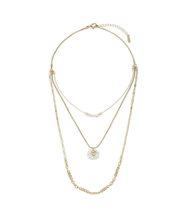 Demdaco Beaded Love Necklace - Champagne