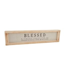 MudPie Blessed Distressed Plaque