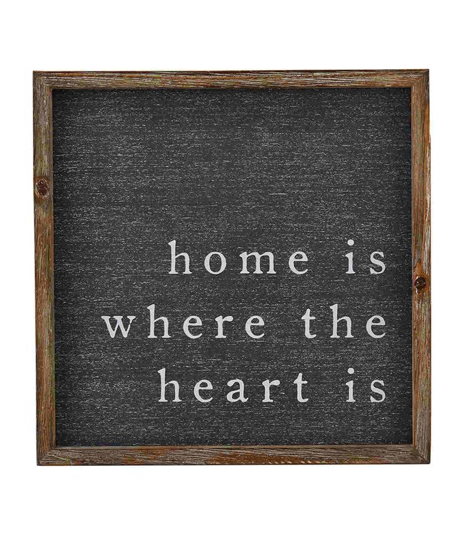 MudPie Home Heart Black Plaque