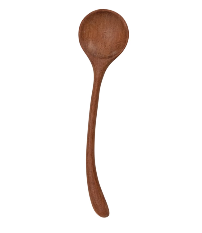 Creative Co-Op Hand-Carved Doussie Wood Spoon with Curved Handle