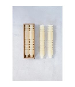 Creative Co-Op Unscented Totem Taper Candles in Box, Set of 2