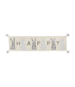 MudPie Happy Bunny Table Runner