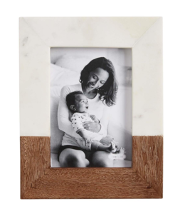 MudPie Large Wood & Marble Frame