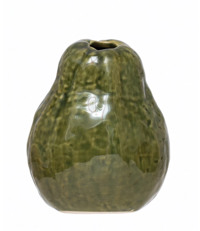 Creative Co-Op Stoneware Avocado Vase