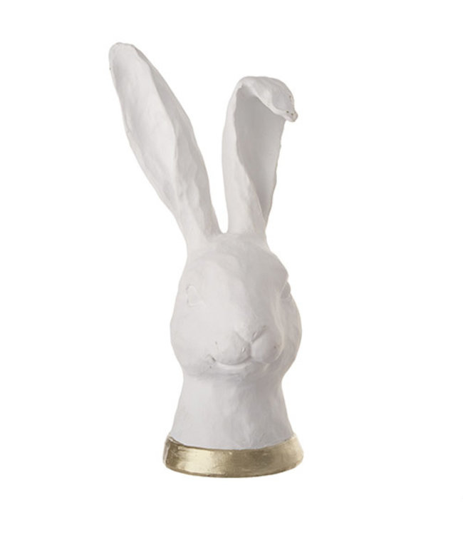 RAZ Imports 10.75" Gold Trim Rabbit Bust