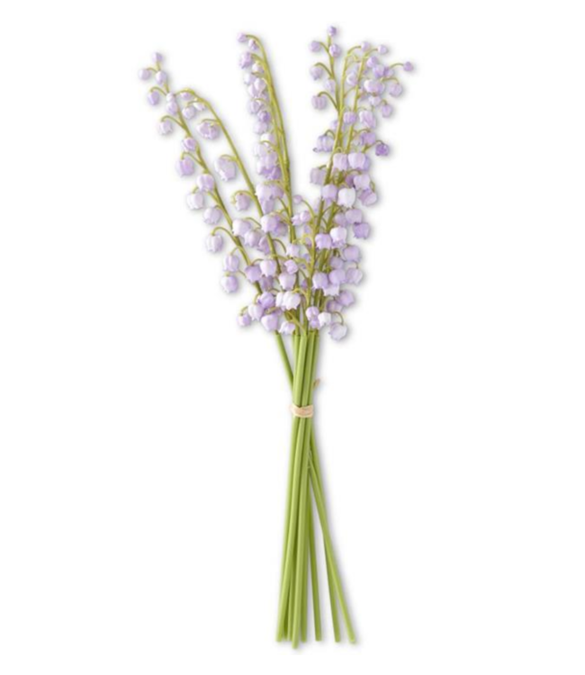 K&K Interiors 17 Inch Purple Real Touch Lily of The Valley Bundle
