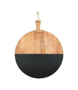 MudPie Round Black Wood Board