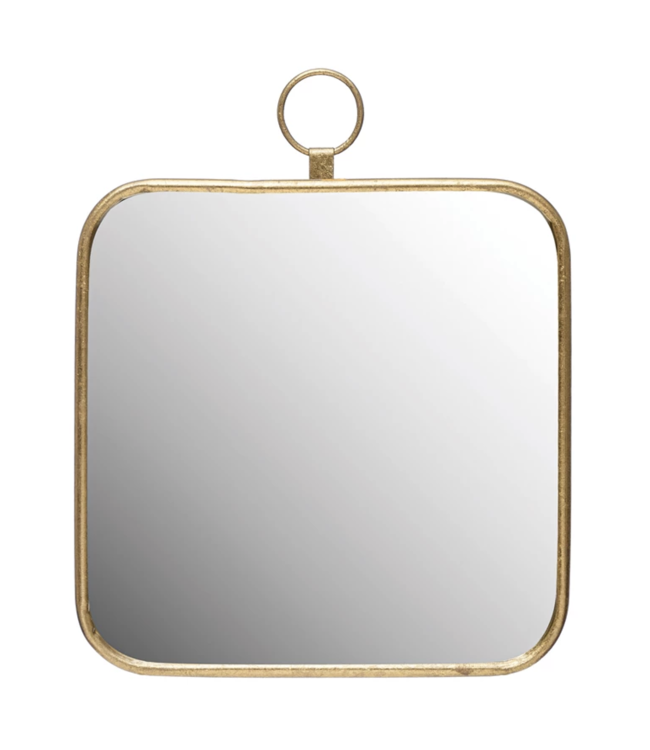 Creative Co-Op Metal Framed Wall Mirror, Gold Finish