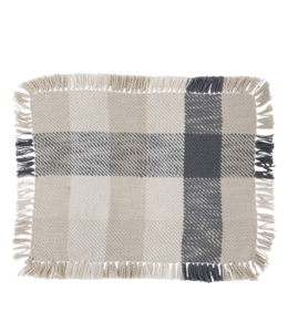 Creative Co-Op Woven Cotton Placemat with Buffalo Check and Fringe