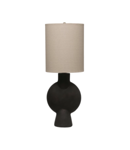 Bloomingville Terracotta Table Lamp with Linen Shade