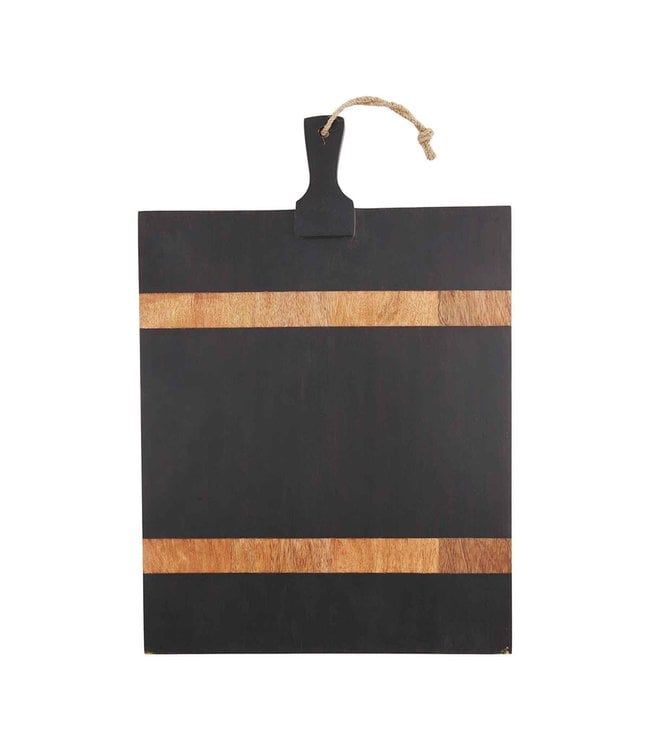 MudPie Black Wood Strap Board