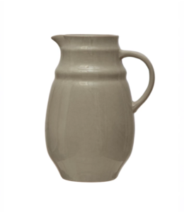 Creative Co-Op 64 oz. Stoneware Pitcher, Reactive Glaze