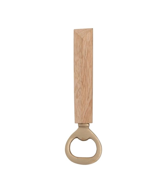 Bloomingville Brass Bottle Opener with Mango Wood Handle