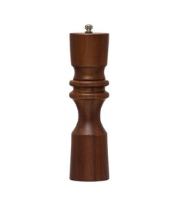 Bloomingville Acacia Wood and Stainless Steel Pepper Mill, Stained Finish