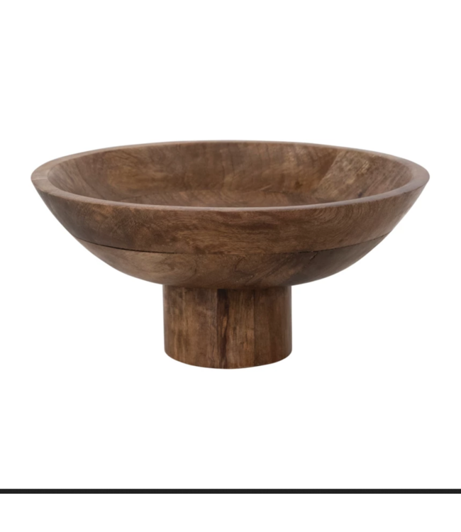 Bloomingville Mango Wood Footed Bowl