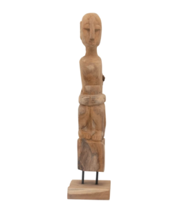 Creative Co-Op Hand-Carved Teakwood Root Figure on Stand