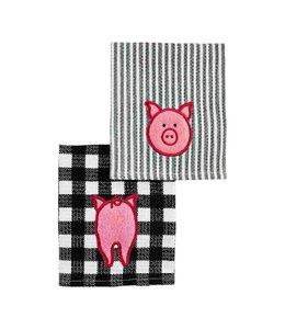 MudPie Pig Icons Scrubber Dishcloth