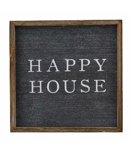 MudPie Happy Home Black Plaque