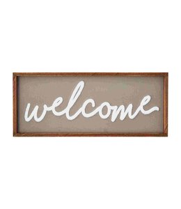 MudPie Mudpie Welcome Boucle Plaque