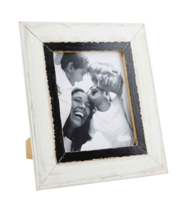 MudPie Large White & Black Frame