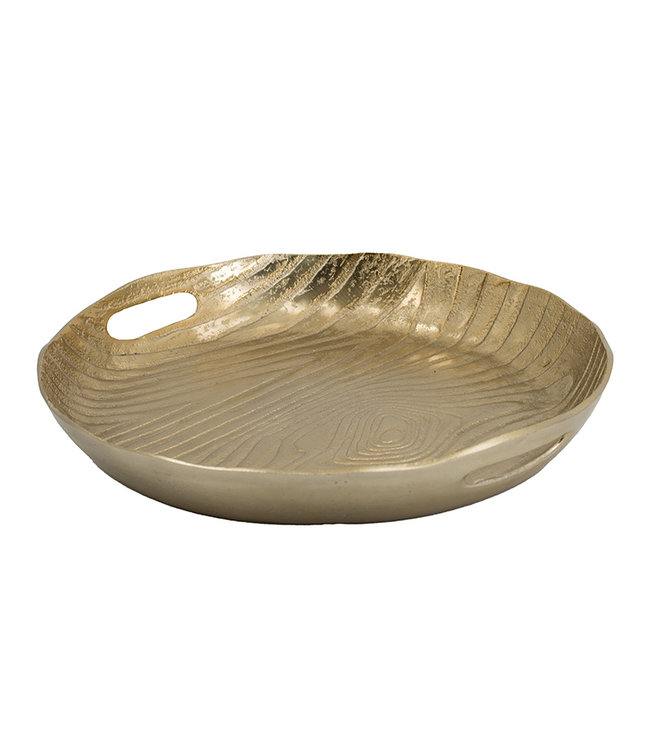 A&B Home Gold Wood Texture Tray