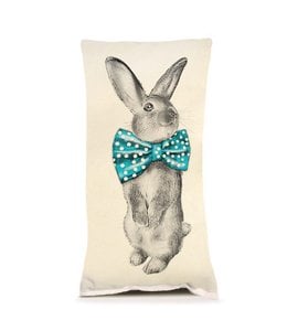 Eric And Christopher Bunny Bowtie Small Pillow