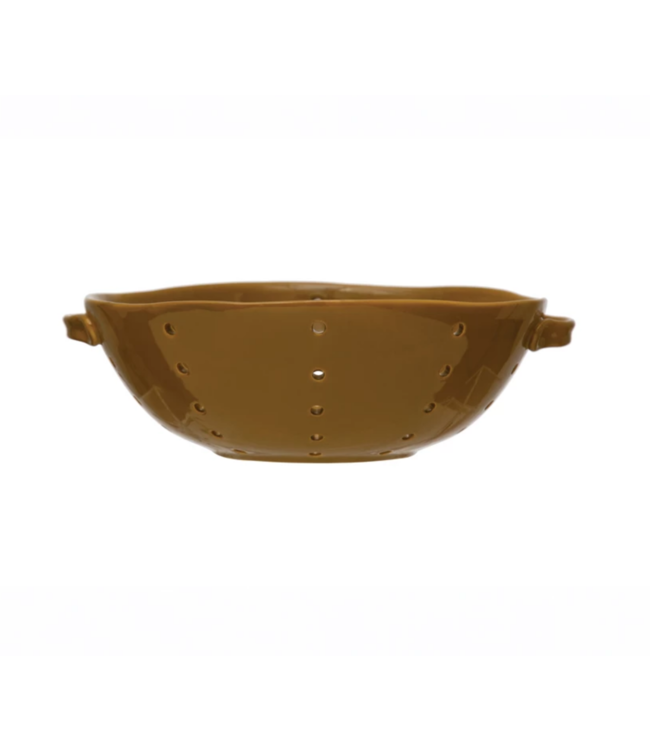 Creative Co-Op Stoneware Colander with Handles