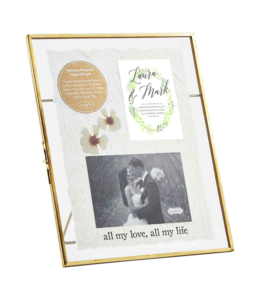 MudPie Wedding Keepsake Brass Frame