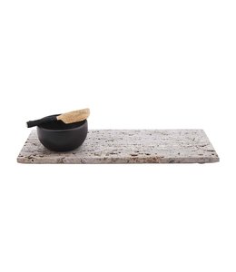 MudPie Travertine Board and Dip Set