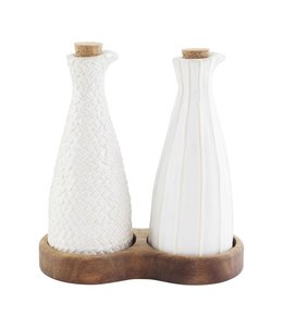 MudPie Textured Oil and Vinegar Set