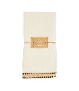 MudPie Cream Jute Edge Napkin