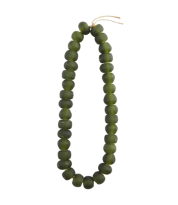 MudPie Dark Green Glass Beads