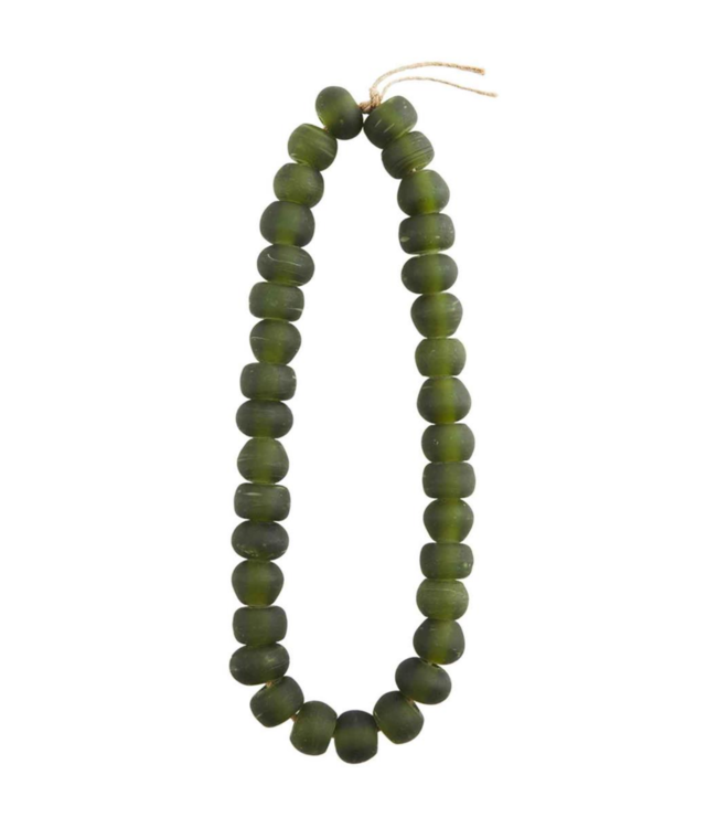 MudPie Dark Green Glass Beads