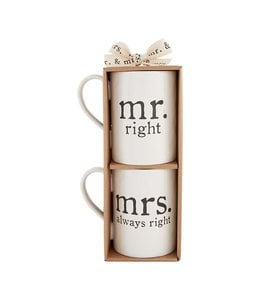MudPie Mr. & Mrs. Right Mug Set