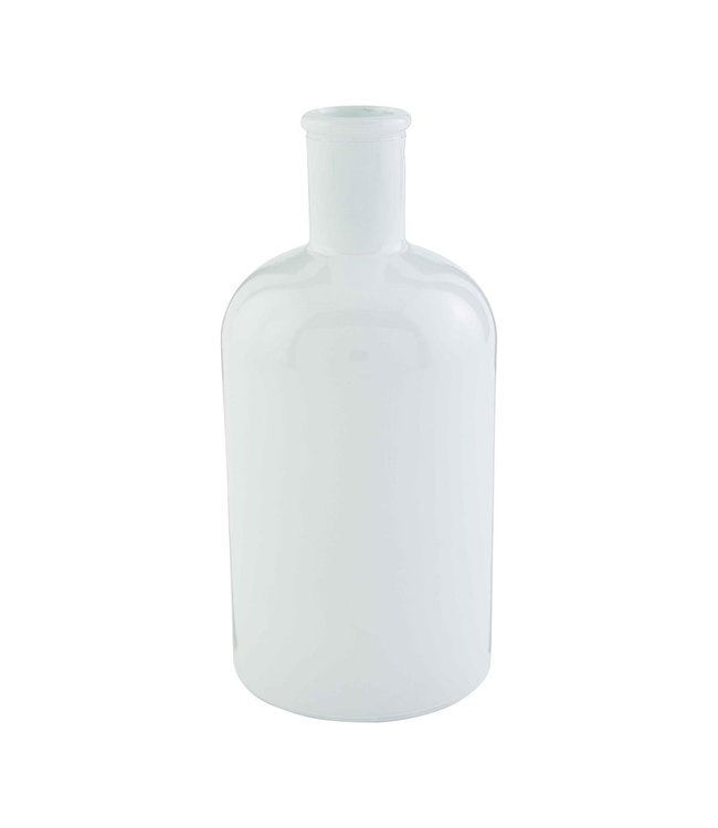 MudPie White Bottleneck Vase- Small