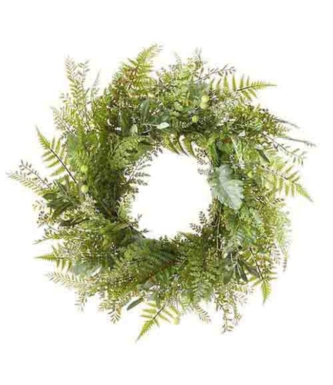 RAZ Imports 28" Mixed Fern Wreath